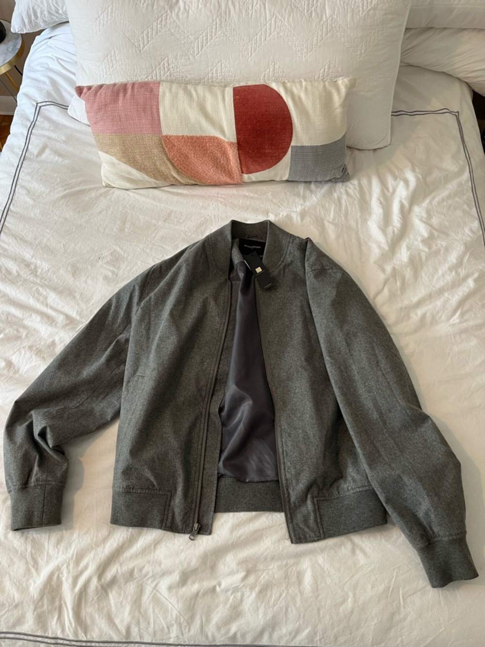 Men's Gray Bomber Jacket - Banana Republic